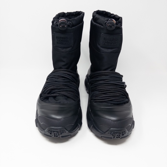 Burberry Arthur Puffy Boots Winter Snow Black Mens 42 EU 9 US 8 UK - Picture 3 of 10